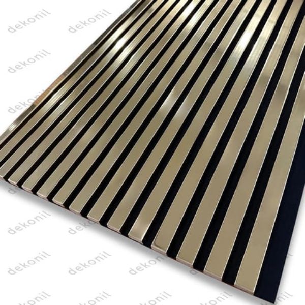 Painel Ripado Gold - Elegância e Conforto Acústico 60 cm x 280 cm