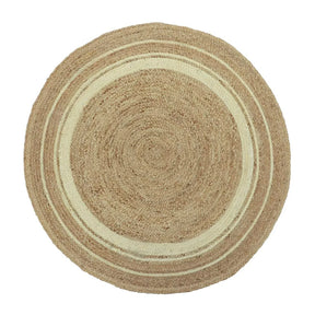 Jute Braided Round -IC-15273 / White