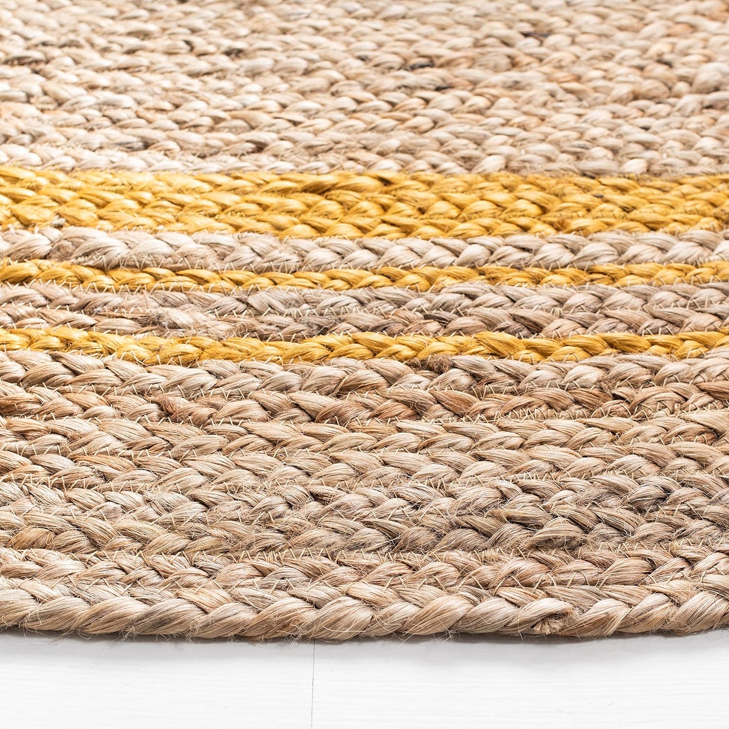 Jute Braided Round -IC-18415 / Yellow