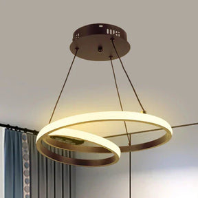 Lustre Pendente Loop Circular em Led